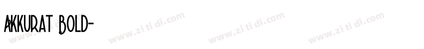 Akkurat Bold字体转换